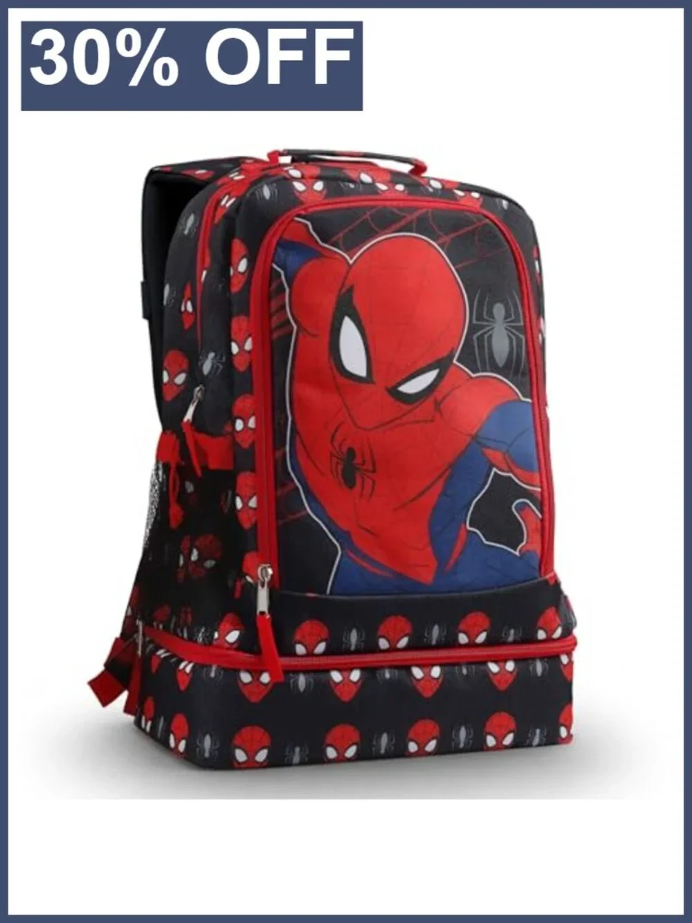Kids Character Backpack with Lunch Box, Spacious School Bag, Adjustable Straps,